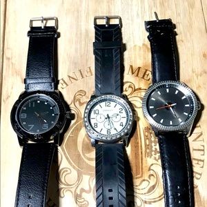 3 used men’s watches lot.